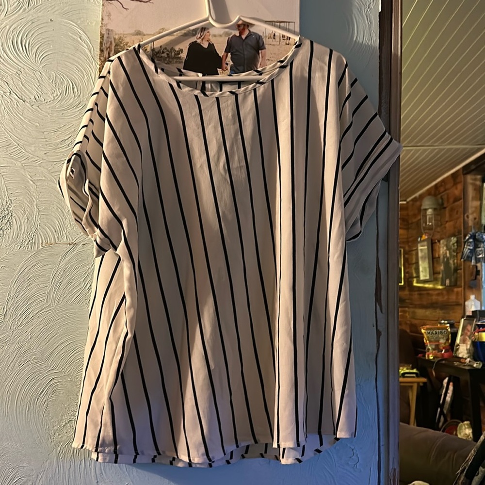 Black and white stripped shirt